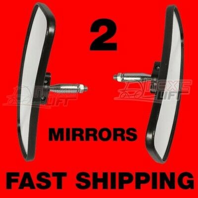 2 UNIVERSAL REARVIEW SIDE MIRROR FORKLIFT MIRRORS GOLFCART PAIR TWO