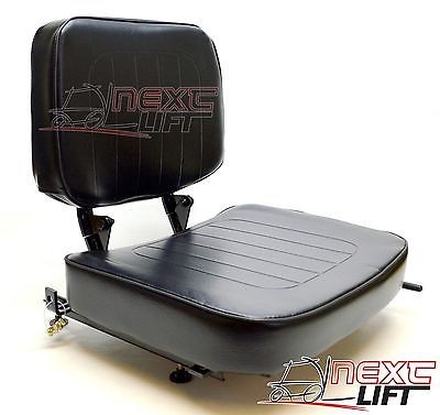 NEW UNIVERSAL FOLDING VINYL FORKLIFT SEAT FITS NISSAN CAT HYSTER CLARK TOYOTA