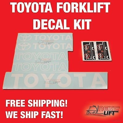 Toyota Forklift  Decal Kit detailed with safety decals 