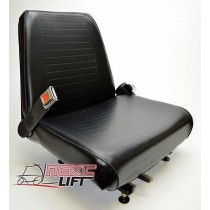 NEW UNIVERSAL VINYL FORKLIFT SEAT WITH BELT FITS CLARK CAT HYSTER YALE TOYOTA