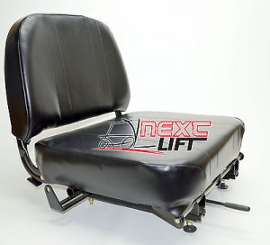 NEW UNIVERSAL FOLDING VINYL FORKLIFT SEAT FITS CLARK CAT HYSTER YALE TOYOTA