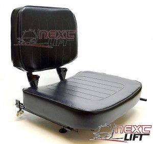 NEW UNIVERSAL FOLDING VINYL FORKLIFT SEAT FITS NISSAN CAT HYSTER CLARK TOYOTA