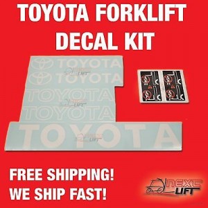 TOYOTA FORKLIFT PREMIUM DECAL KIT 7FGCU25 7FGU25 FORK LIFT DECALS